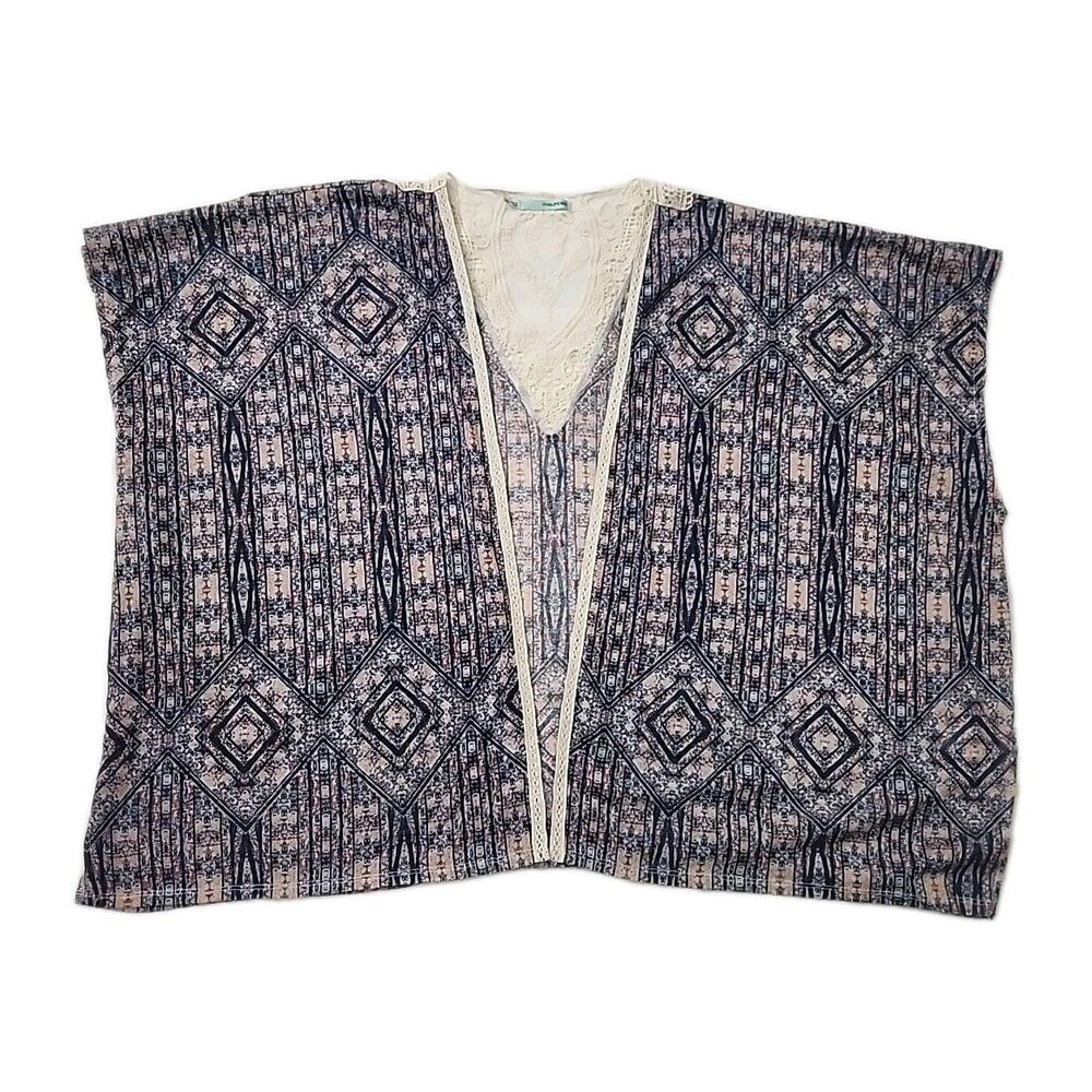 Maurices Womens Geometric patchwork kimono size S / M Small Medium - Picture 3 of 10